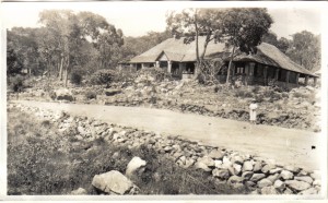 The Doctor's house and croquet "green"