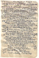 Rev Dr D M Brown - Typical diary page during "ulendo" 1st October, 1940